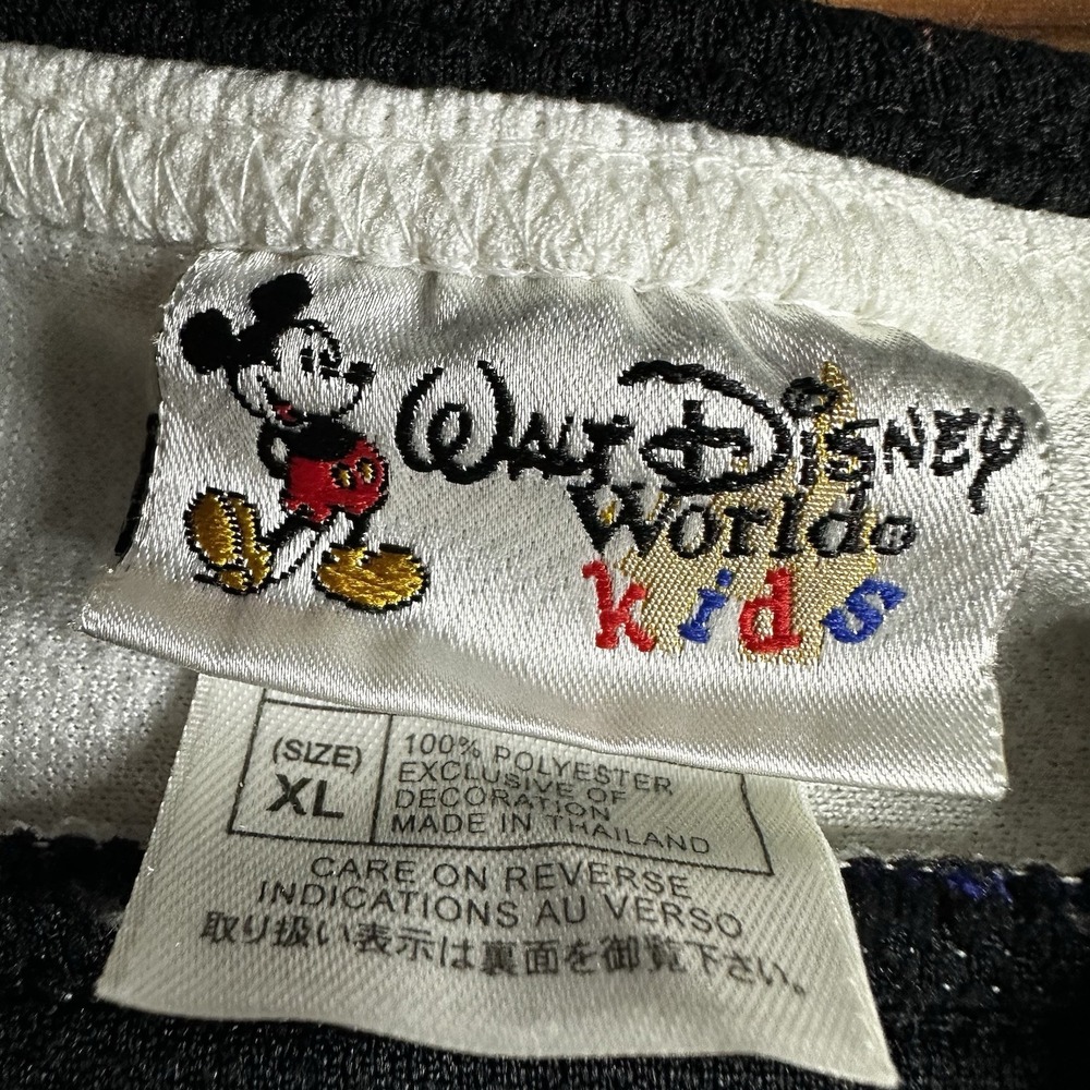 Vintage Y2K Disney World Pluto Ice Hounds Hockey Jersey Kids XL Black Blue K9 - Picture 8 of 9